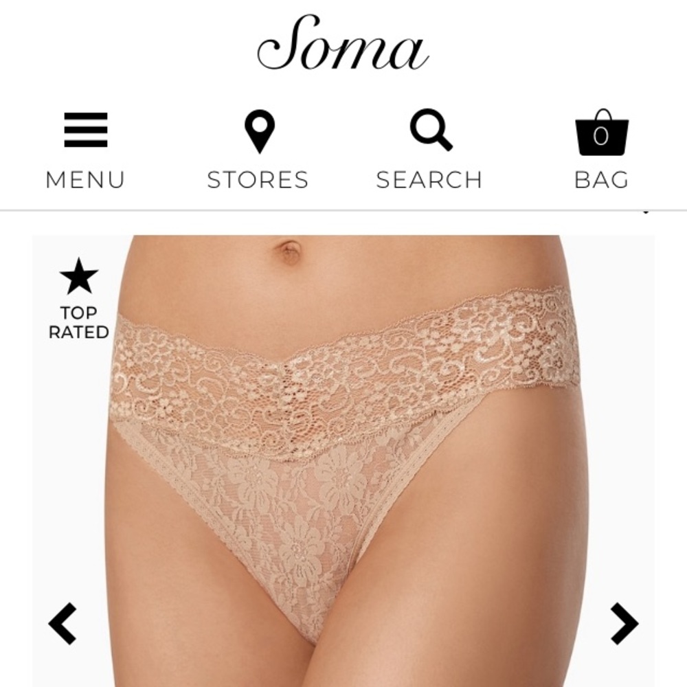 Soma Embraceable Allover Lace Thongs (3 pair)!